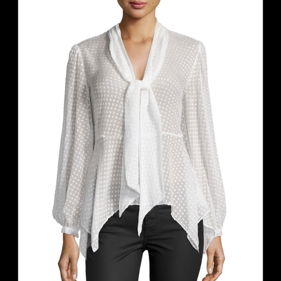 BCBGMAXAZRIA Kelleigh Dot Blouse :: 4 - Picture 1 of 7